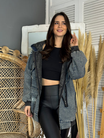 Chaqueta Denim Black dúo