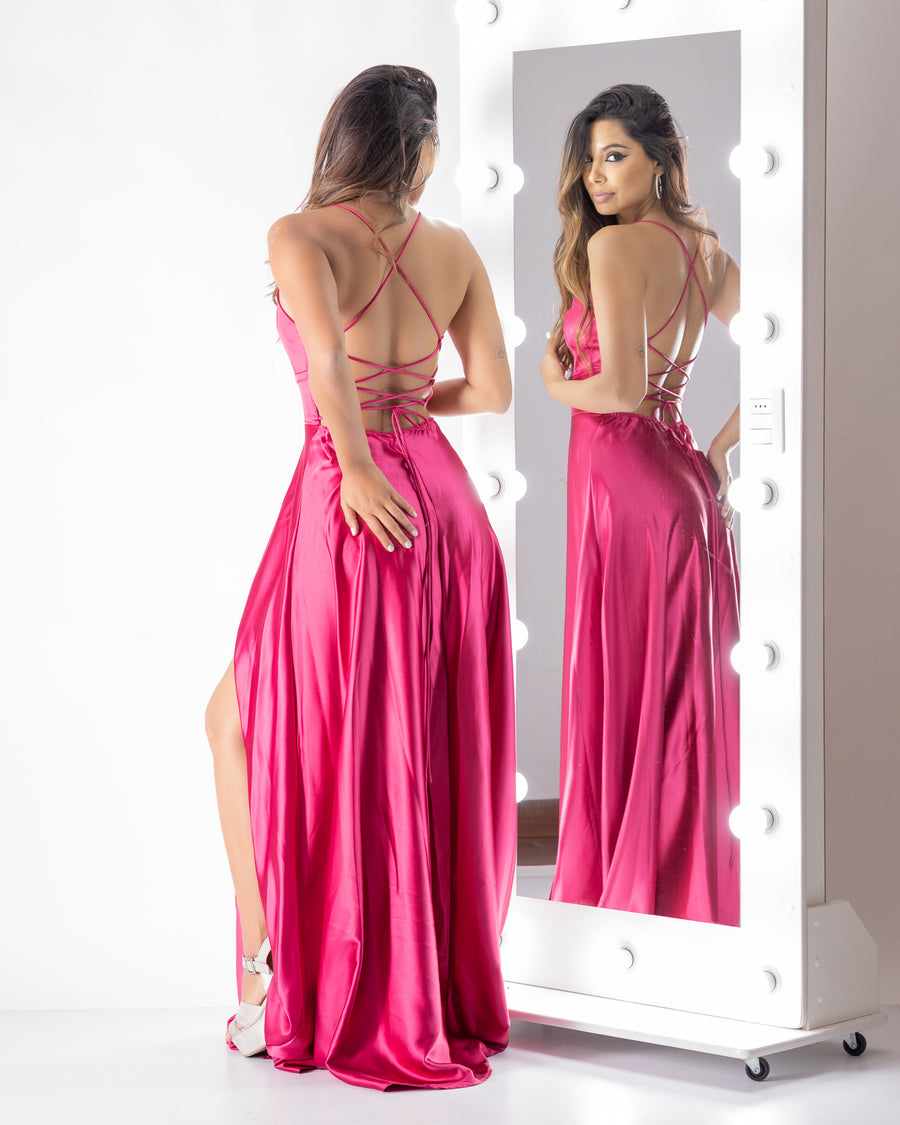 Vestido Fiorella Fucsia