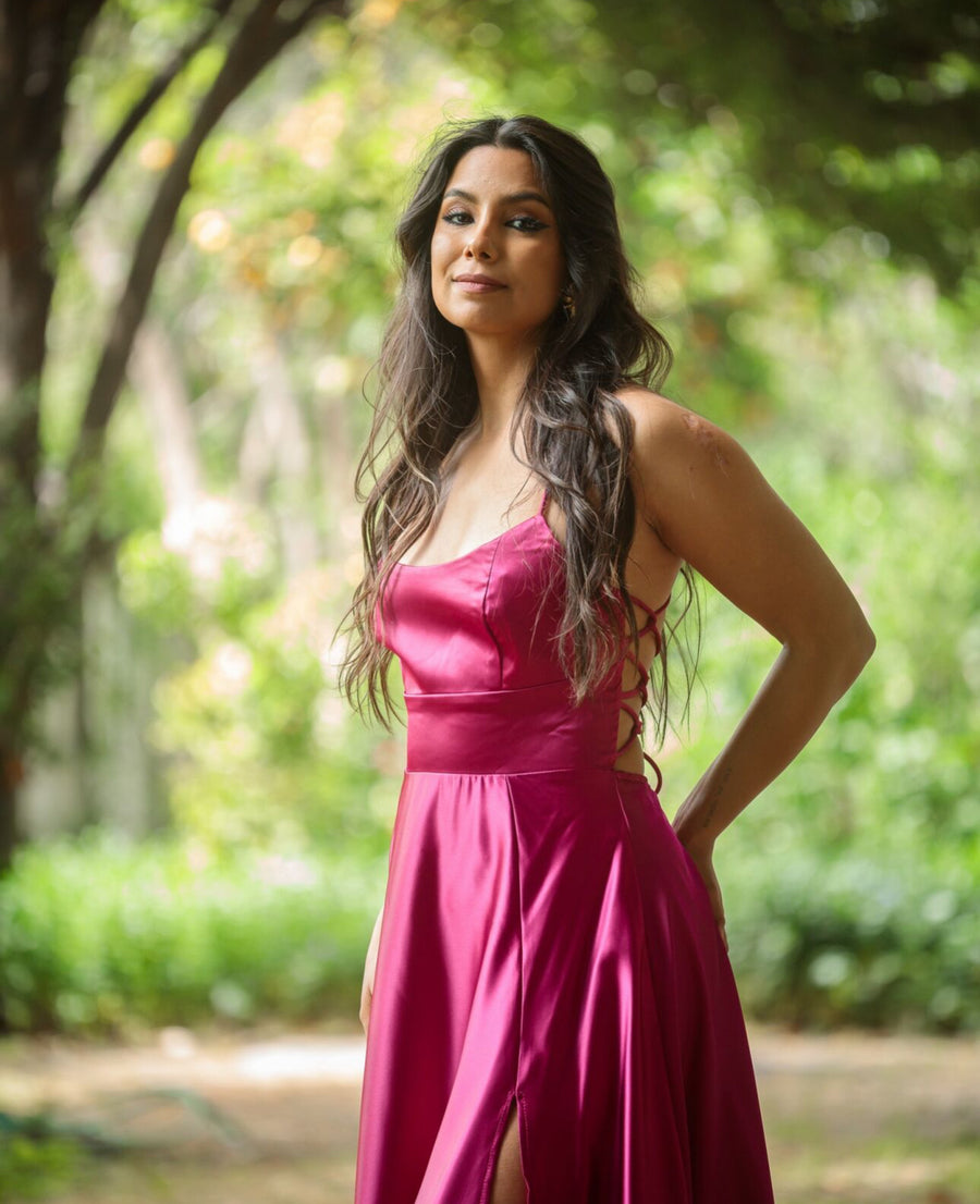 Vestido Fiorella Fucsia