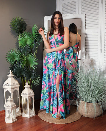 Vestido Pascuala Maui Petróleo