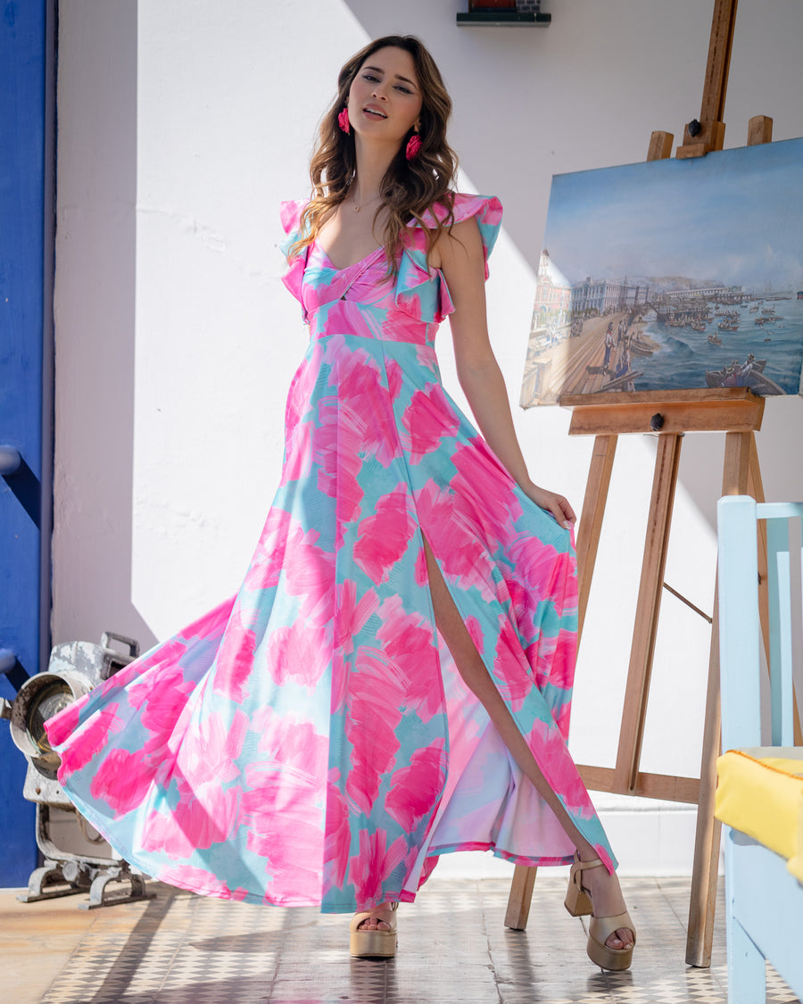 Vestido Dora Mallorca Turquesa