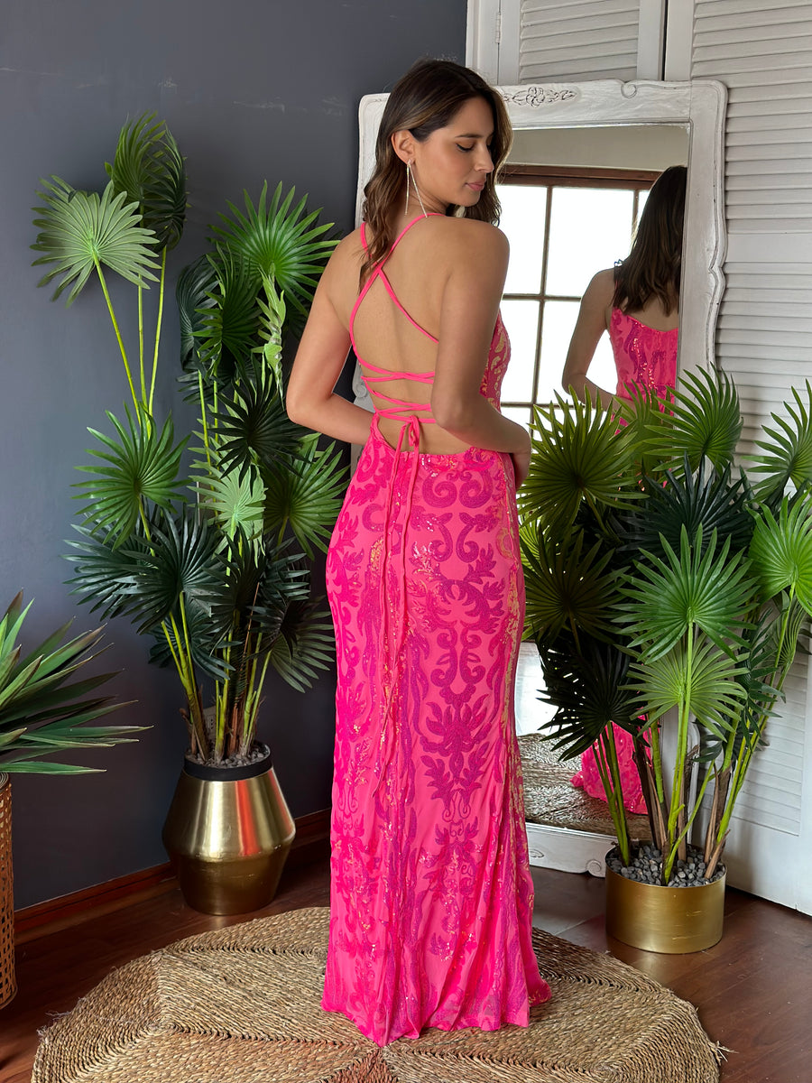Vestido Natalia Fucsia