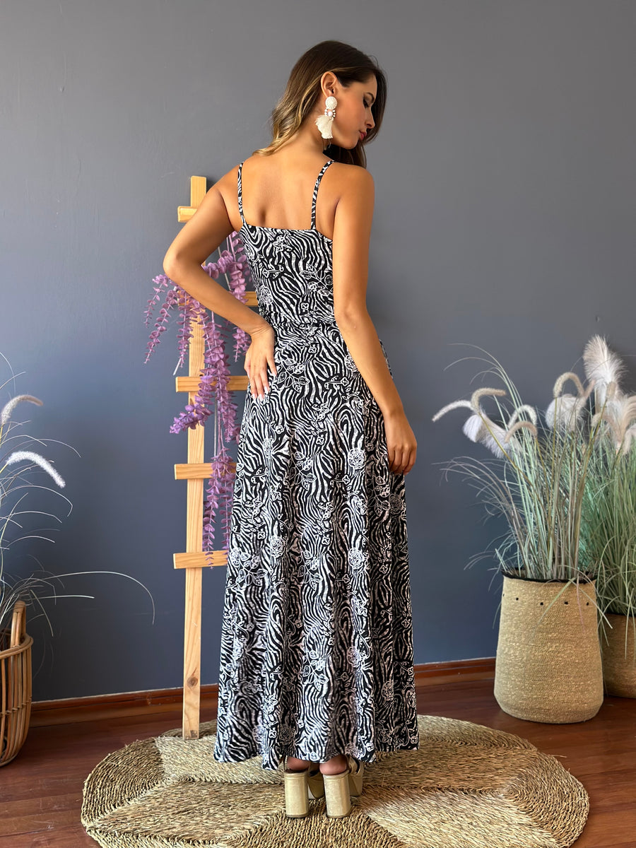 Vestido Paula Black Print
