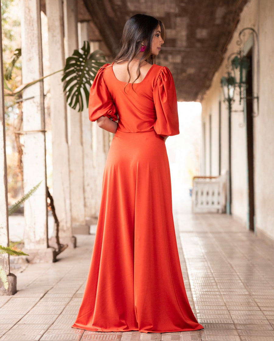 Vestido Josefina Terracota