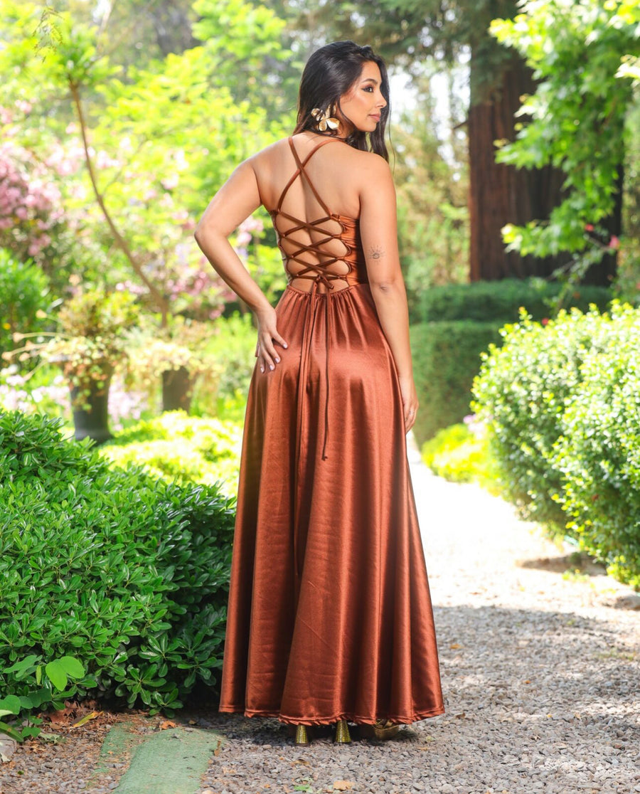Vestido Amalia Cobre