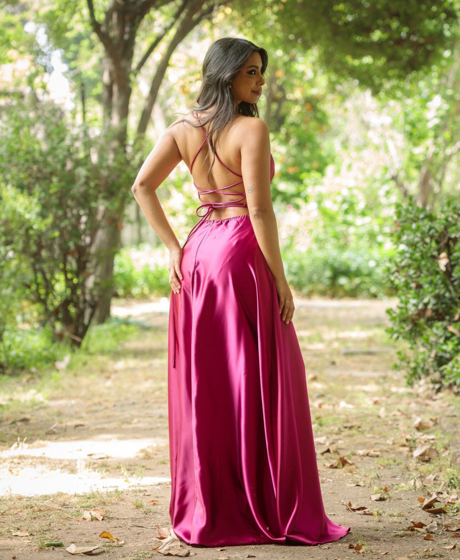 Vestido Fiorella Fucsia