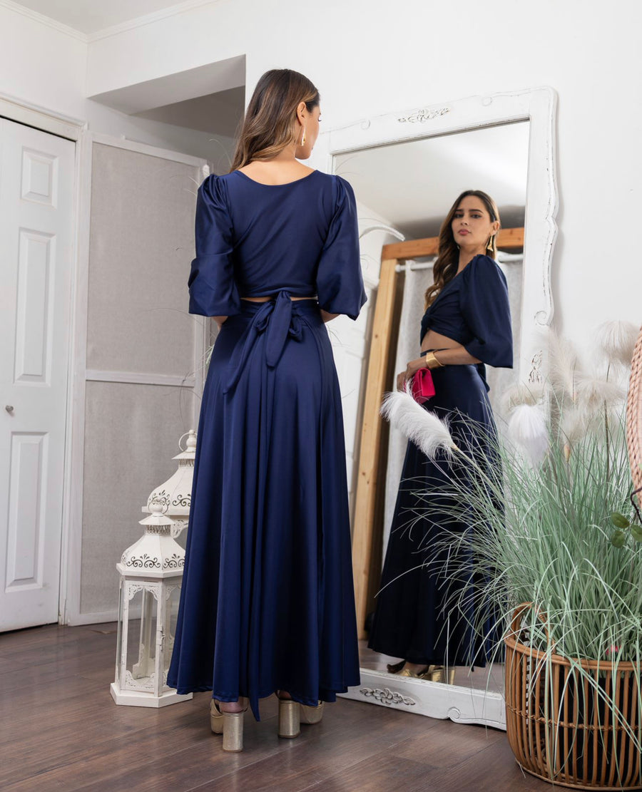 Conjunto Lua Azul Marino
