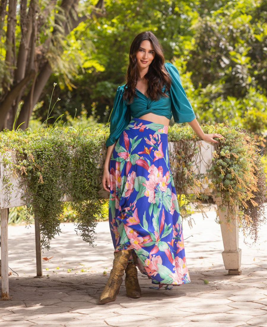 Falda Cate Blue Paradise