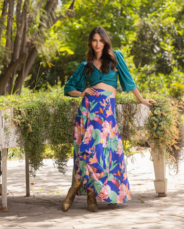 Falda Cate Blue Paradise