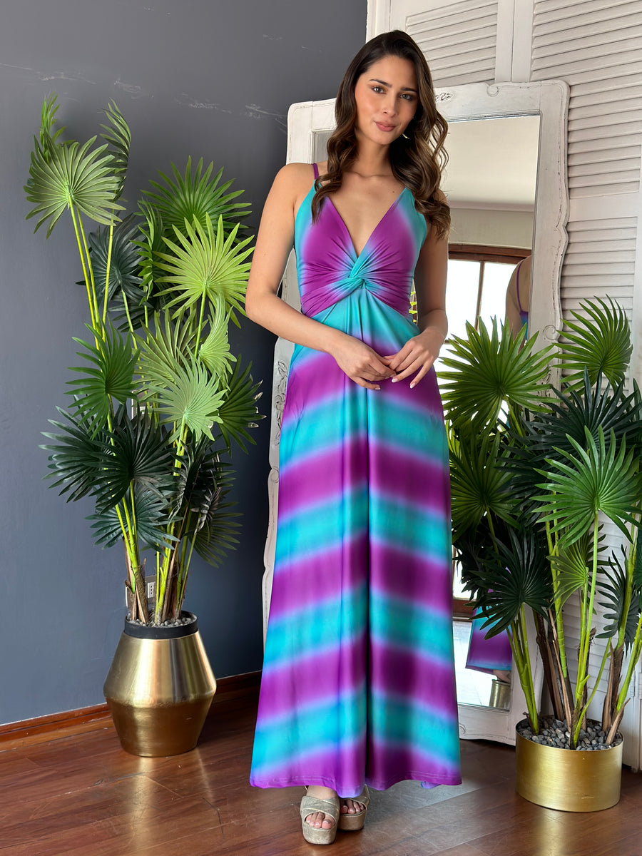 Vestido Paula Purple Rainbow