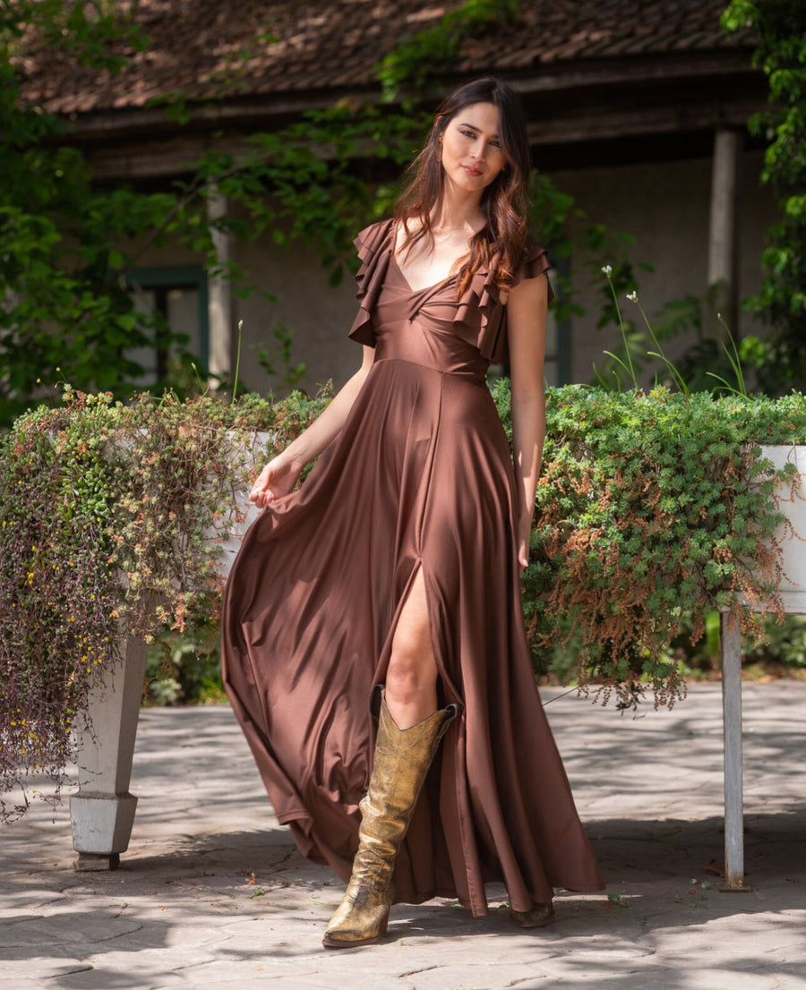 Vestido Dora Chocolate