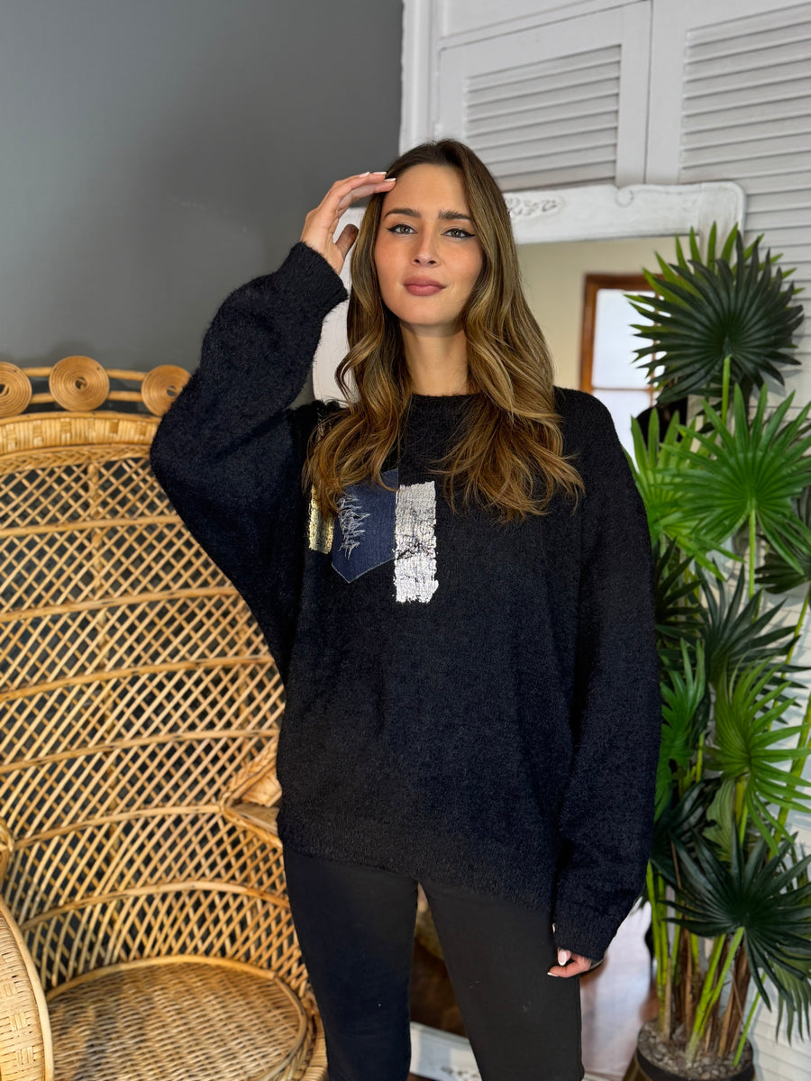 Sweater Italian Stella Negro