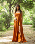 Vestido Fiorella Terracota