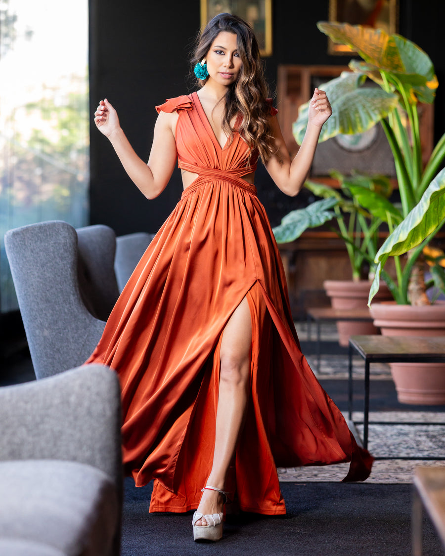 Vestido Marti Terracota