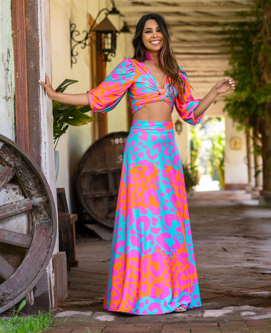 Conjunto Lua Sabana Flúor Fucsia
