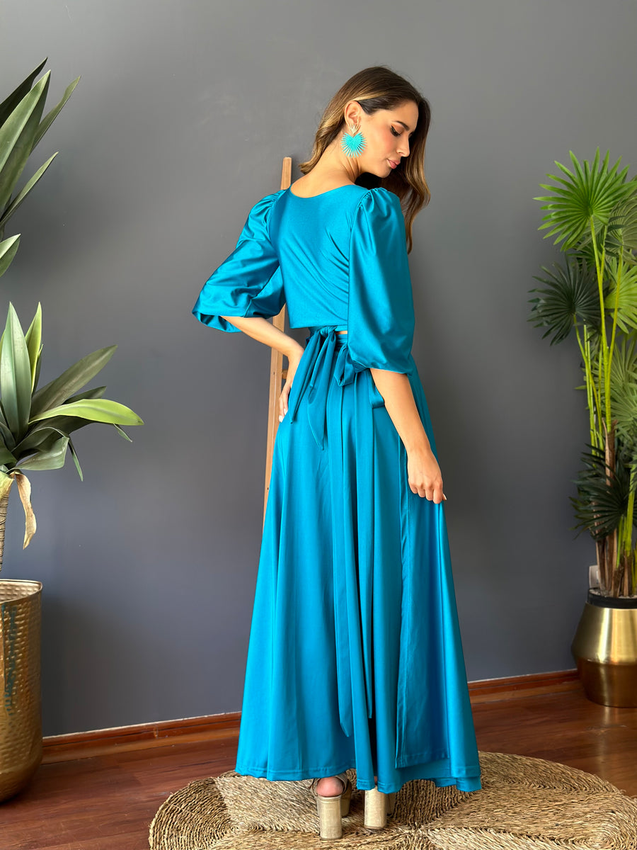 Conjunto Lua Verde Petróleo