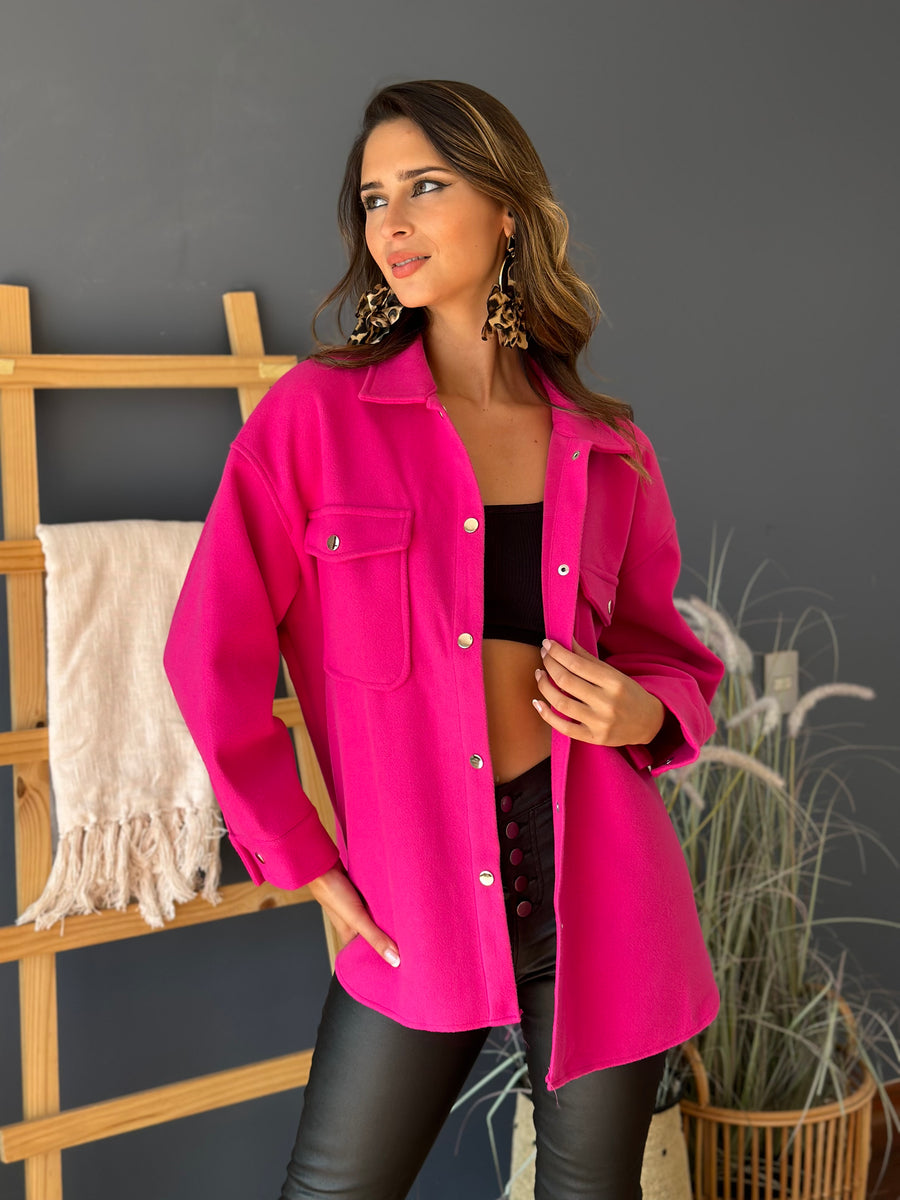 Chaqueta Camisera Fucsia