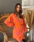 Vestido Kena Mix Orange