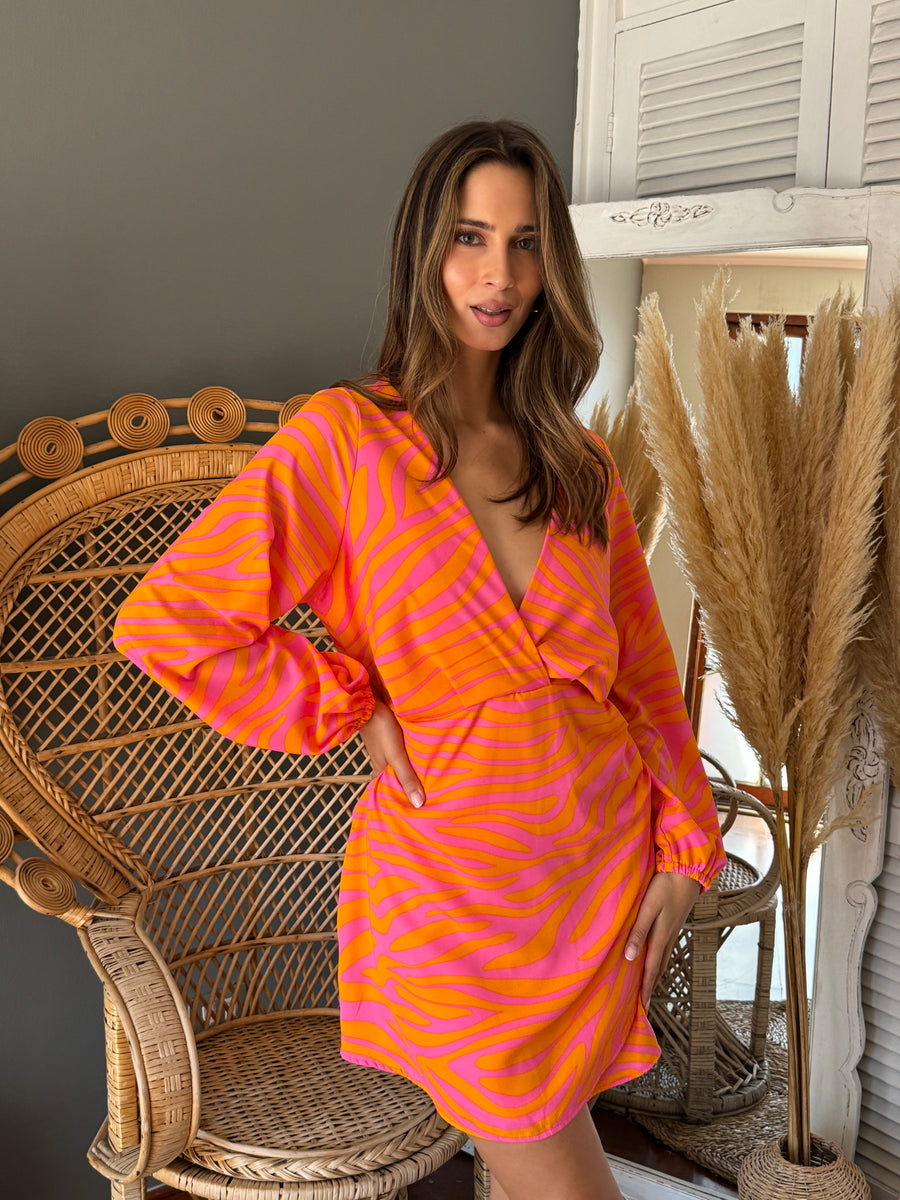 Vestido Kena Mix Orange