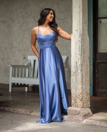 Vestido Fiorella Celeste