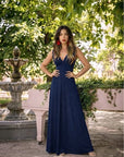 Vestido Pascualena azul marino