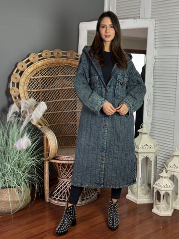 Chaqueta Denim Maxi Black