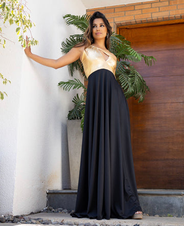 Vestido Maxi Berni Gold