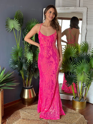 Vestido Natalia Fucsia