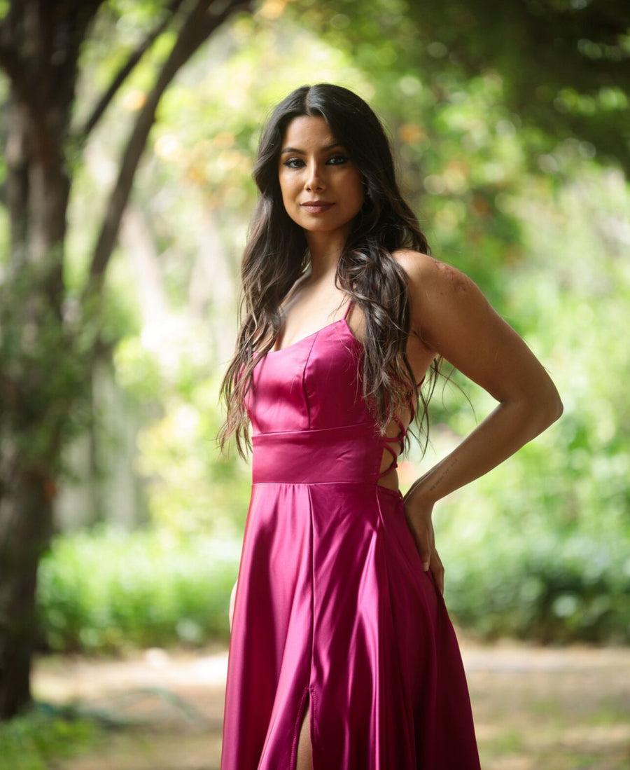 Vestido Fiorella Fucsia