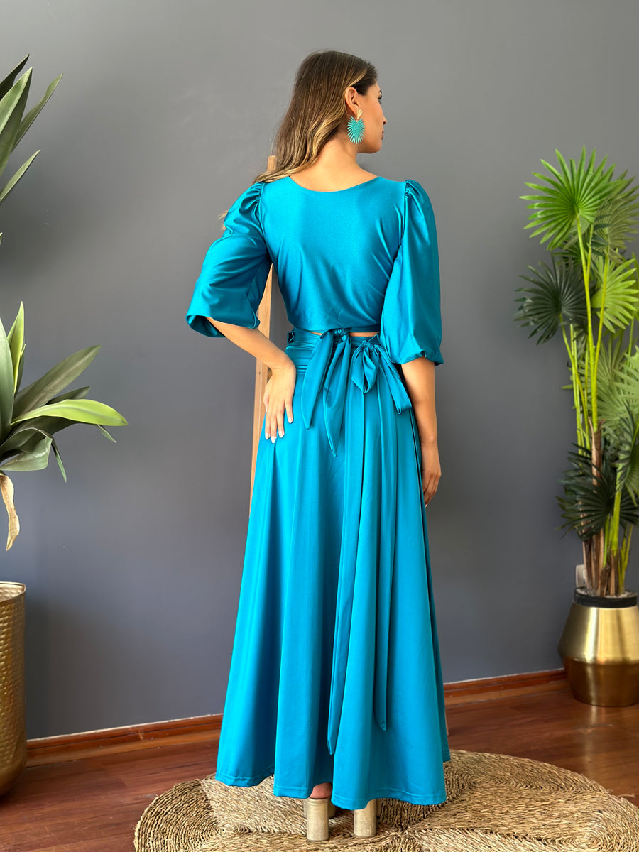 Conjunto Lua Verde Petróleo