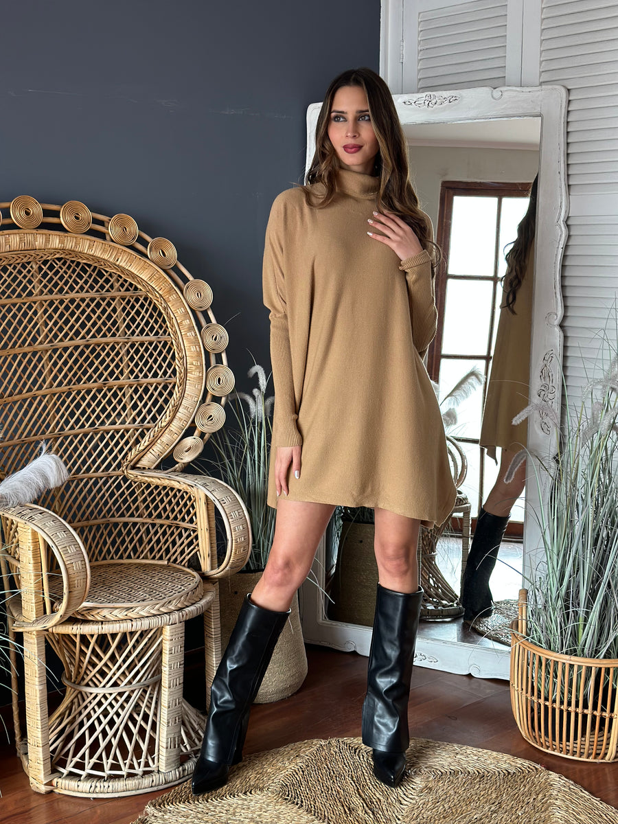 Vestido tejido Roberta Camel