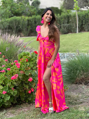 Vestido Doris Tropical Fucsia