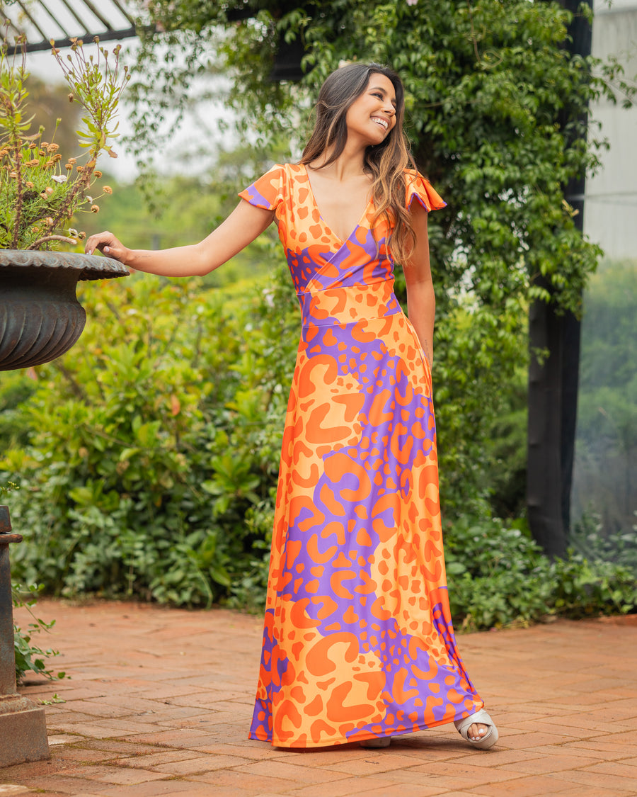 Vestido Ana Flúor Sabana Naranjo