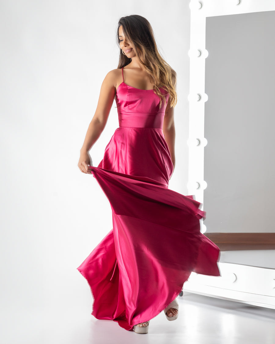 Vestido Fiorella Fucsia