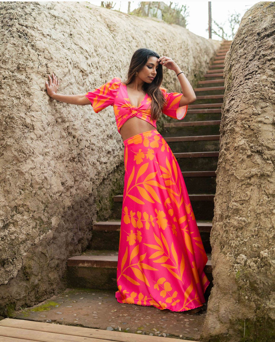 Conjunto Domi Tropical Naranja