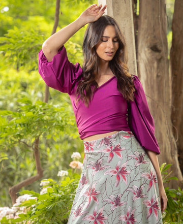 Top Lua Magenta Oscuro