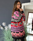 Cardigan Zebra Rosa
