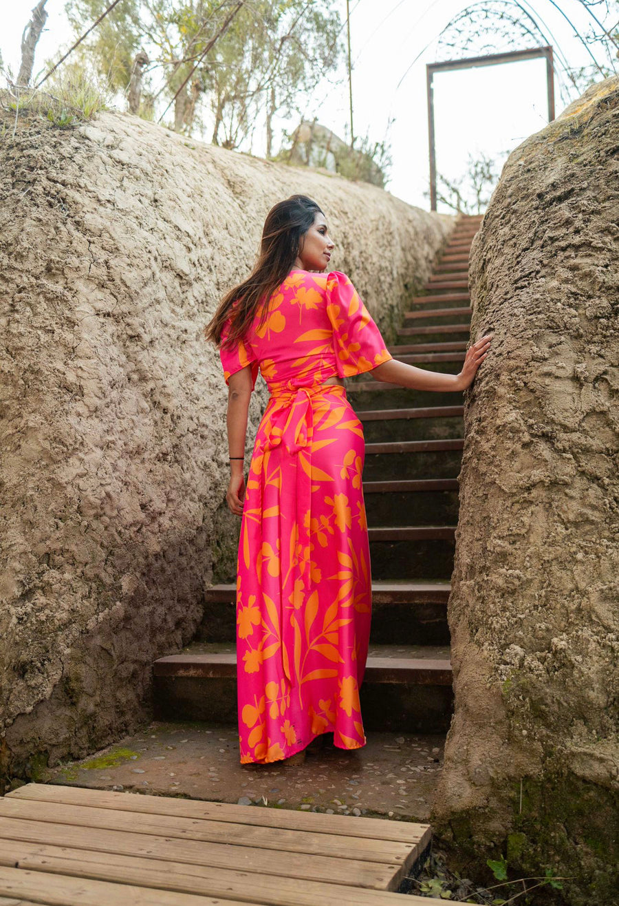 Conjunto Domi Tropical Naranja