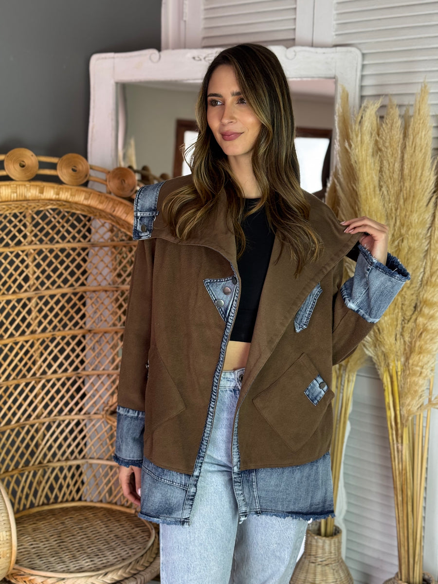Chaqueta Amore Denim Moka