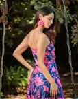 Vestido Paula Blue Pink Oasis