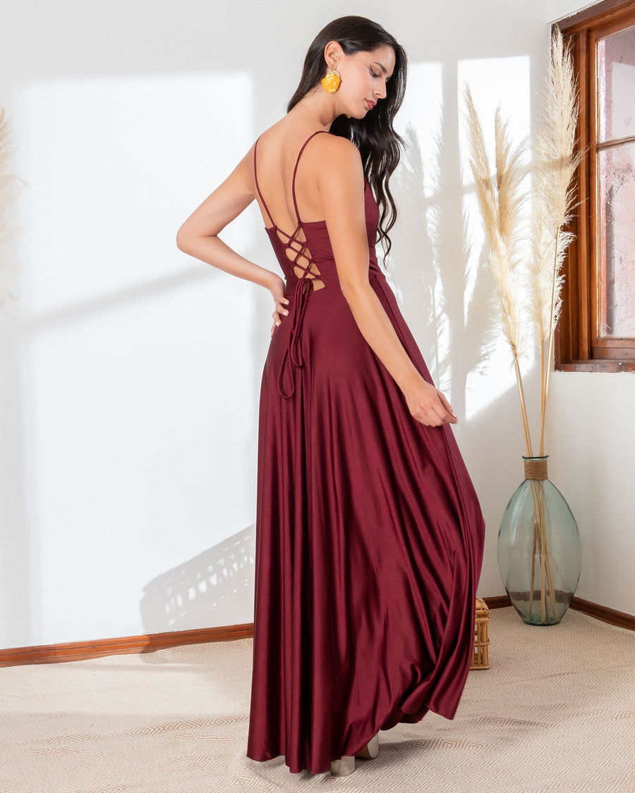 Vestido Amalia Burdeo