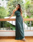 Vestido Jazmín Verde Petróleo