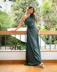 Vestido Jazmín Verde Petróleo