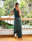 Vestido Jazmín Verde Petróleo