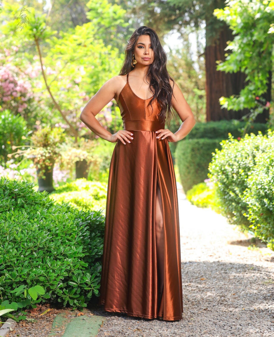 Vestido Amalia Cobre