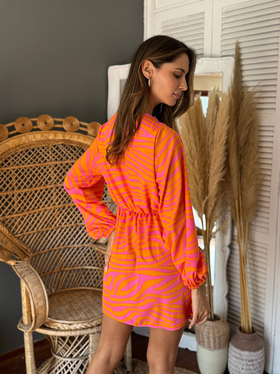Vestido Kena Mix Orange