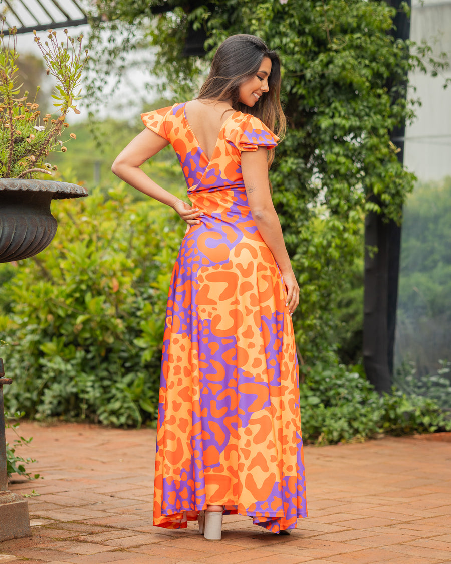 Vestido Ana Flúor Sabana Naranjo