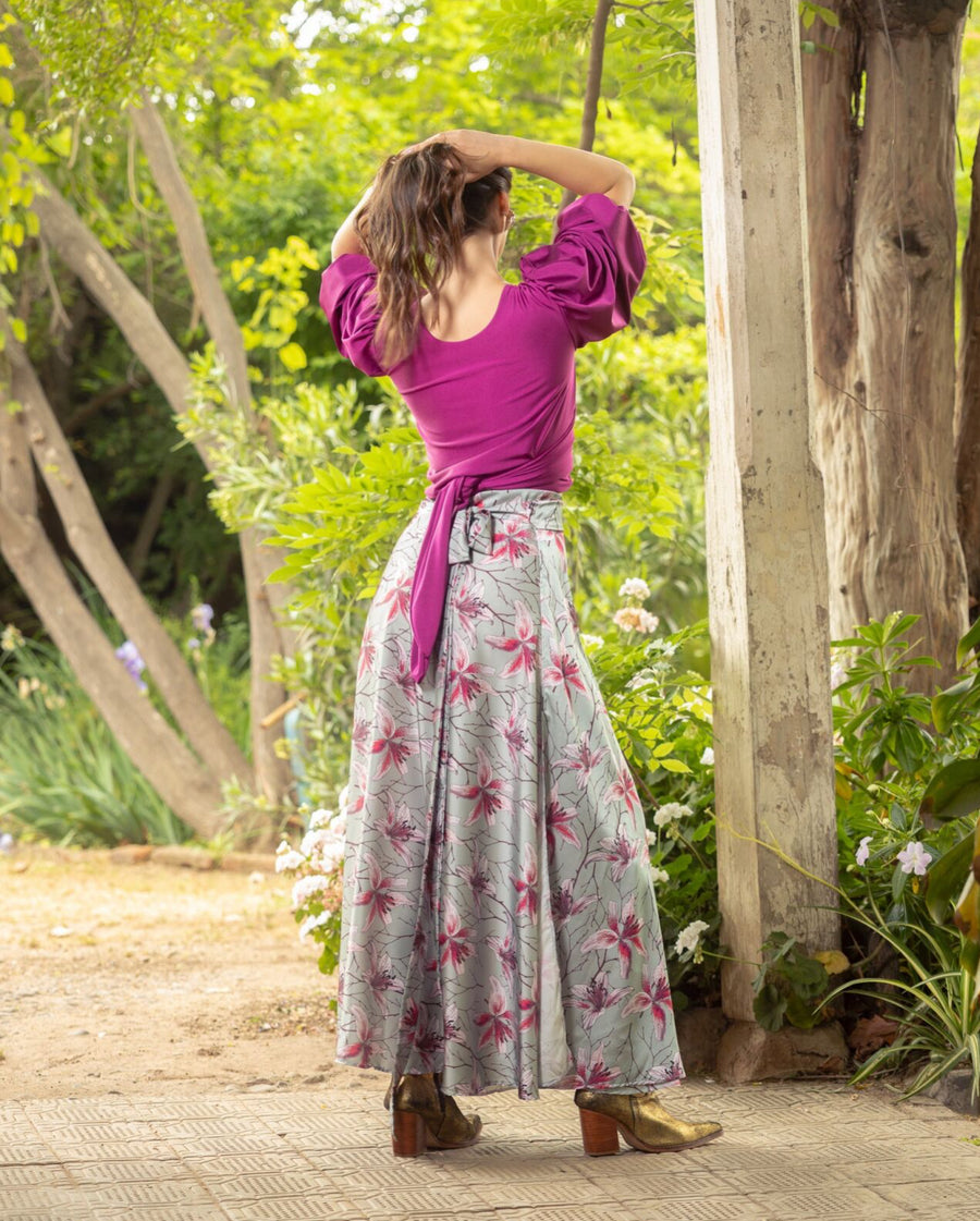 Top Lua Magenta Oscuro