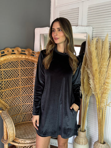 Vestido Vari Velvet Negro