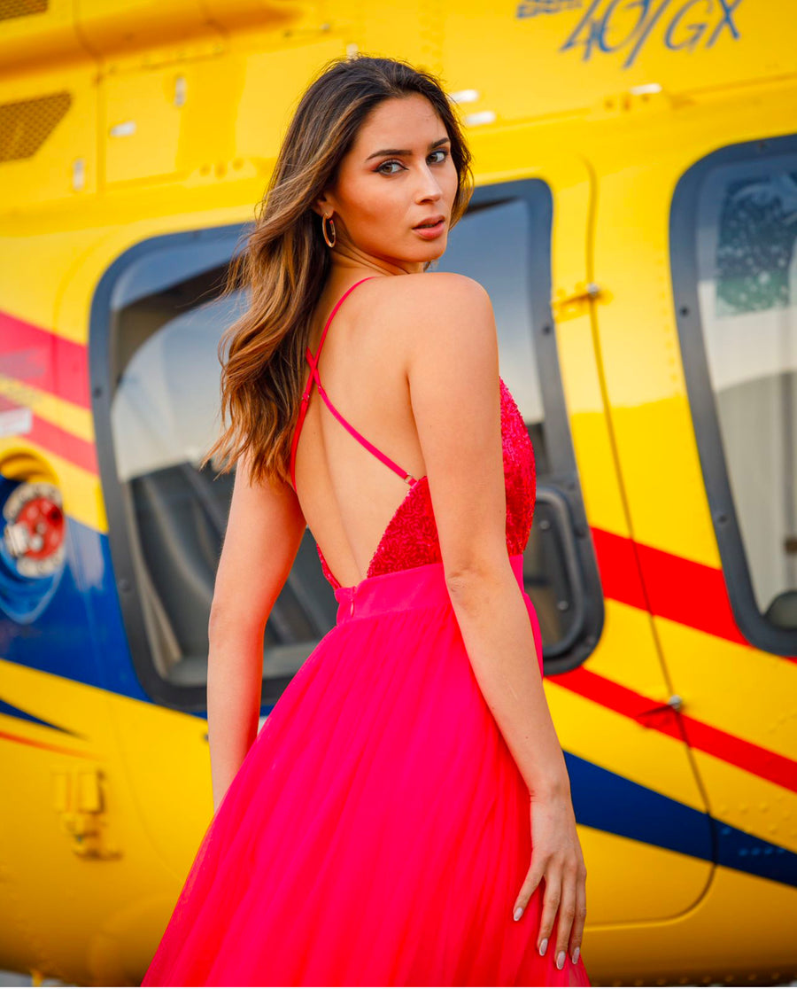 Vestido Abril Fucsia